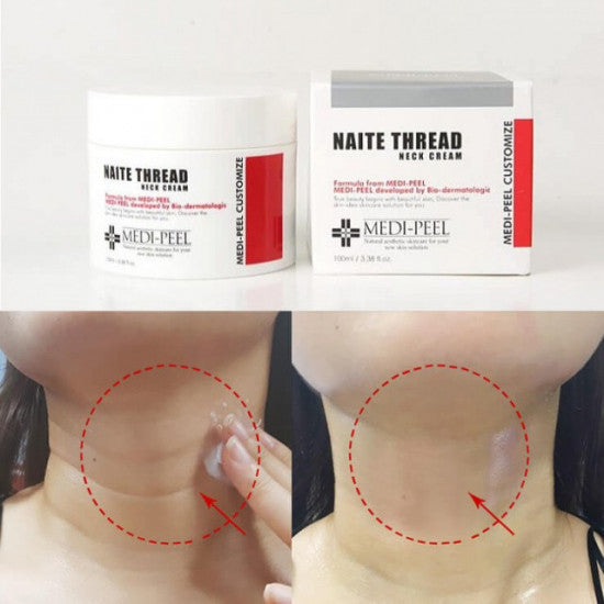 Liftinga krēms kakla ādai ar Peptīdem un Kolagēnu MediPeel+ Premium Collagen Naite thread neck cream 2.0 [PRE-ORDER](PIEEJAMS PĒC 5 DIENĀM)