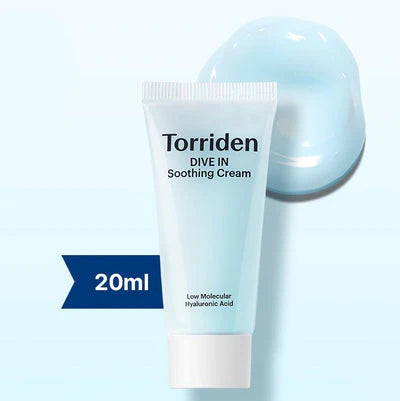 Крем с гиалуроновой кислотой Torriden DIVE IN Low Molecular Hyaluronic Acid Soothing Cream mini 20ml