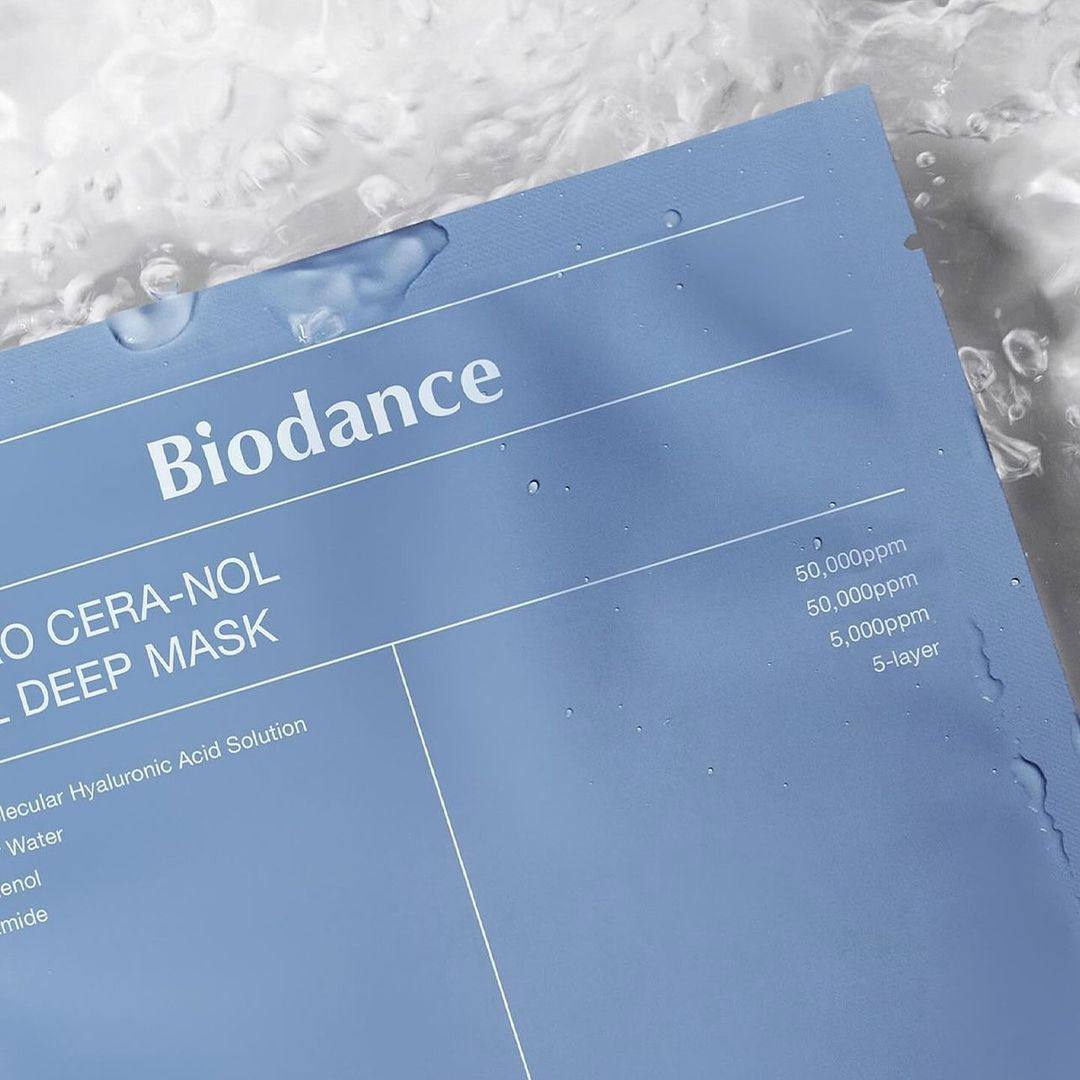 Nakts hidrogēla maska ar keramīdiem pret sausumu Biodance Hydro Cera-Nol Real Deep Mask